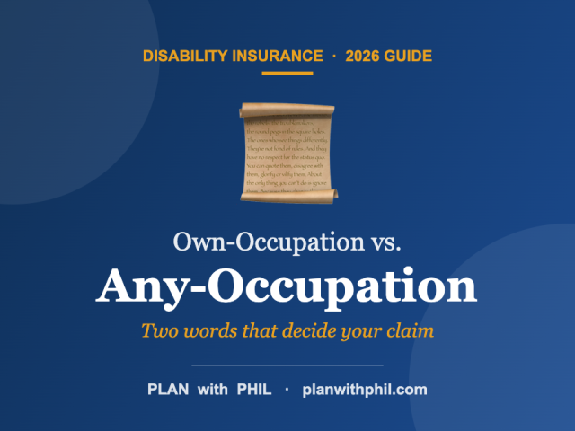Own-Occupation vs. Any-Occupation Disability Insurance: The 2 Words That Decide Your Claim (2026)