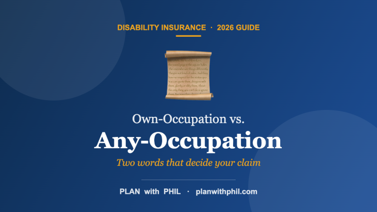 Own-Occupation vs. Any-Occupation — Plan With Phil disability guide