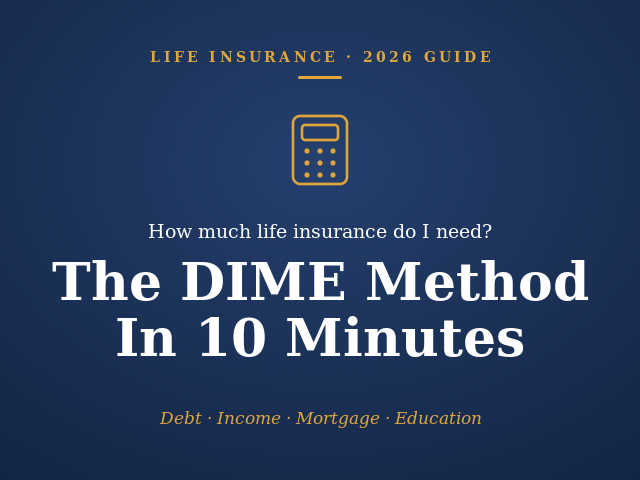 How much life insurance do I need — the DIME method explained