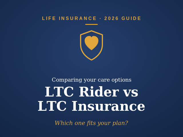 LTC rider vs long-term care insurance comparison guide for 2026