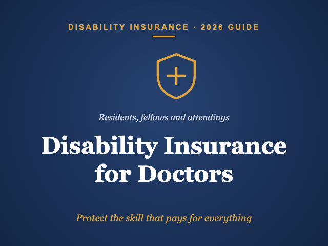 Disability insurance for doctors guide cover
